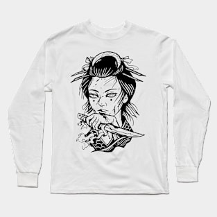 Geisha by Digent.ink Long Sleeve T-Shirt